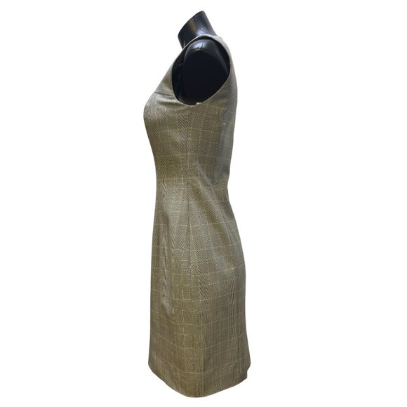 Elegant Brooks Brothers Dress Plaid Sleeveless Gray 2 - Picture 4 of 5